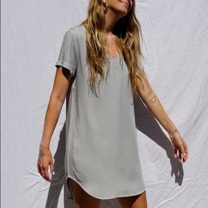 Bella Dahl t-shirt dress in foggy sky XL